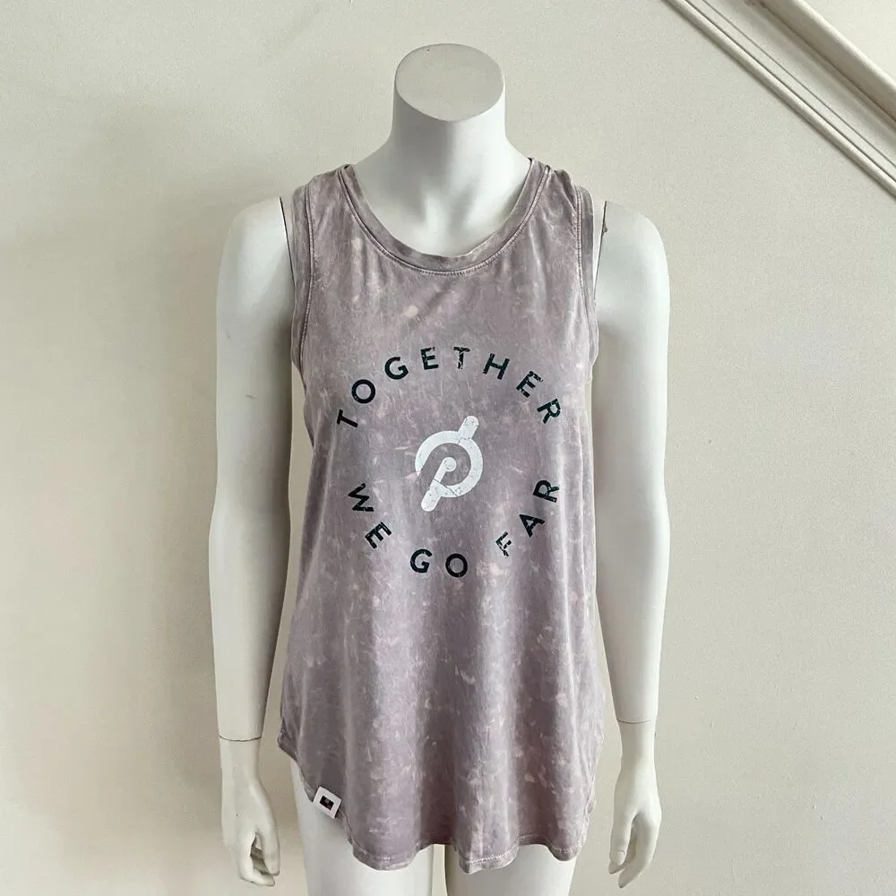Peloton Flow Racer Tank Washed Silver Racerback M - Picture 8 of 10